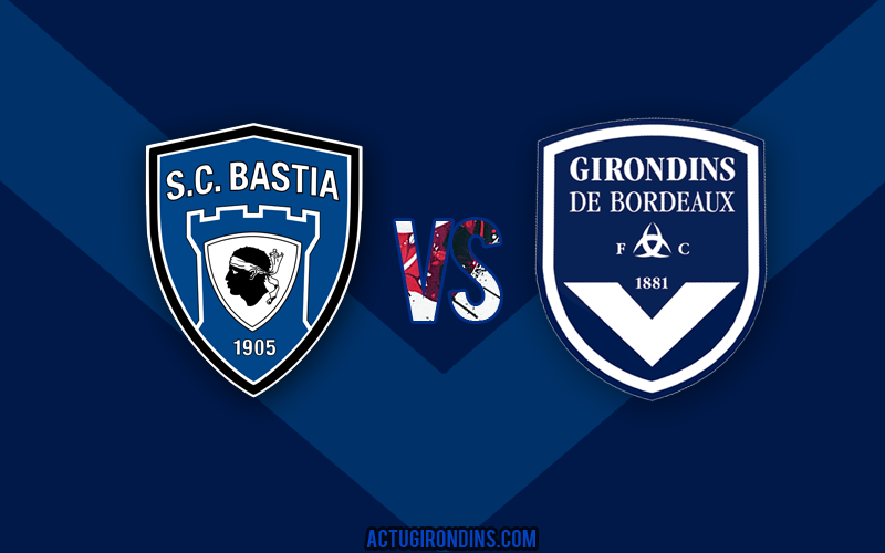 Affiche Bastia vs Bordeaux (logos)