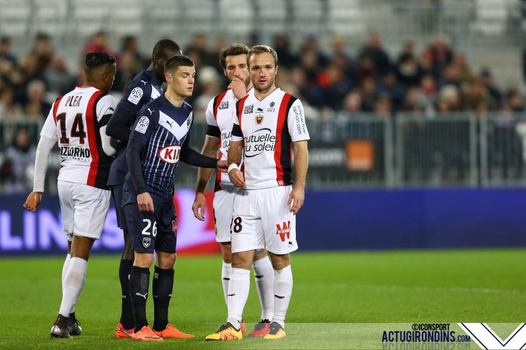 Valere Germain / Frederic Guilbert - (19.02.2016 - Girondins Bordeaux / OGC Nice - 27eme journee de Ligue 1)